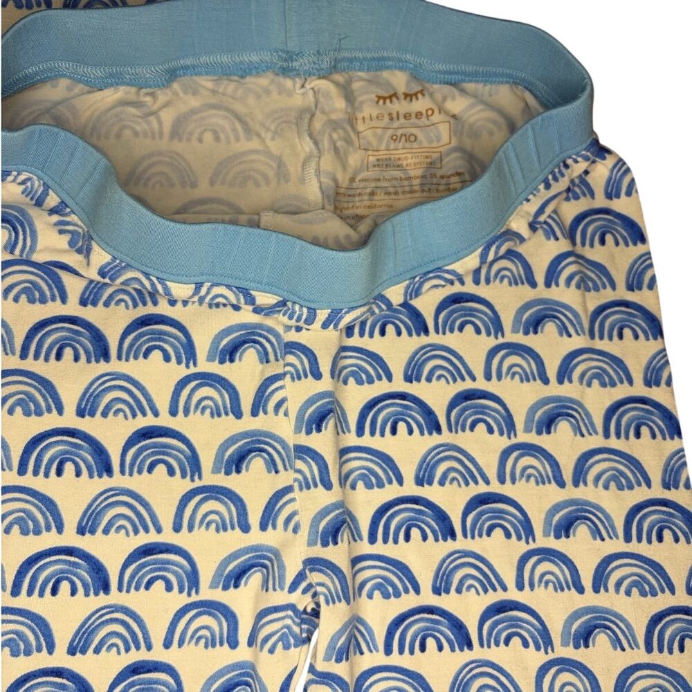 Little Sleepies Blue Rainbow Bamboo Pajama Set Long Sleeve PJs Size 9-10 Unisex - Picture 3 of 10
